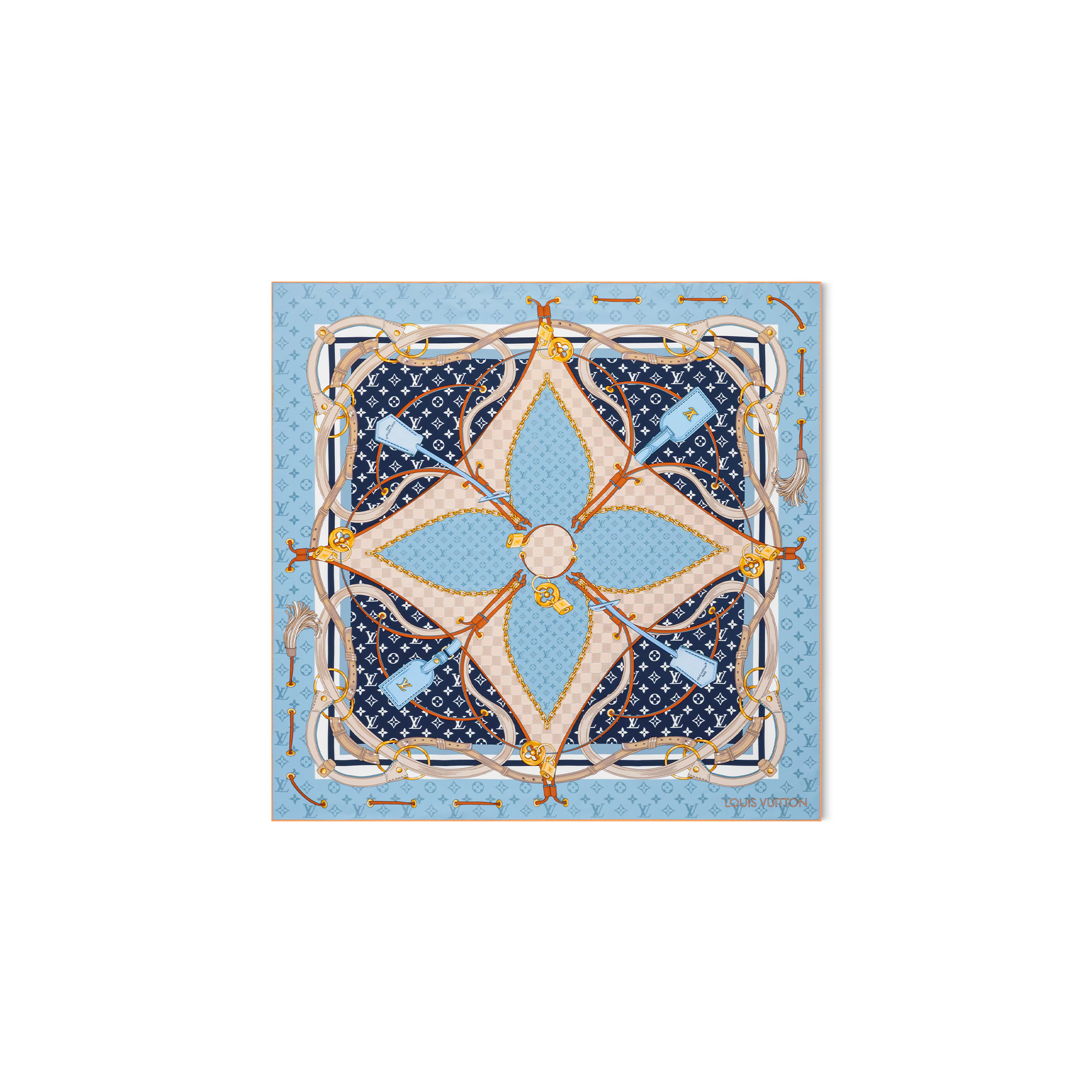 LOUIS VUITTON FLOWER AND STRAPS SQUARE 90 M96123 (90*90cm)